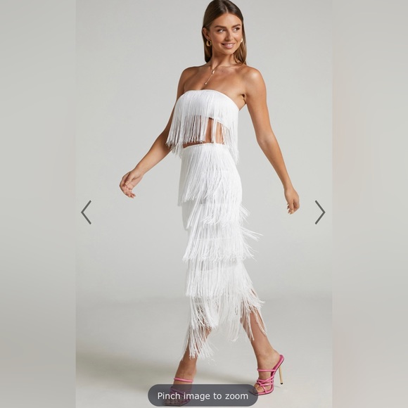 White Fringe Set - Picture 3 of 5
